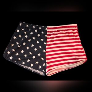 Bobbie Brooks Red, White & Blue Star-Stripe Shorts